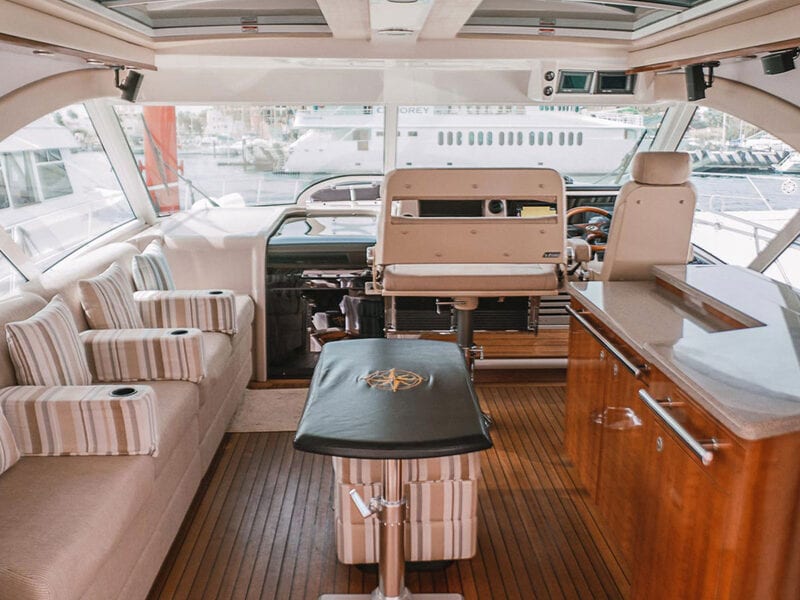 Steel Aweigh 65 ft Sea Ray yacht cruising the Sea of Cortez